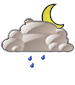 Mostly cloudy with drizzle