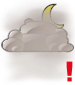 Mostly cloudy with heavy fog