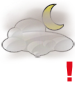 Partly cloudy with moderate fog